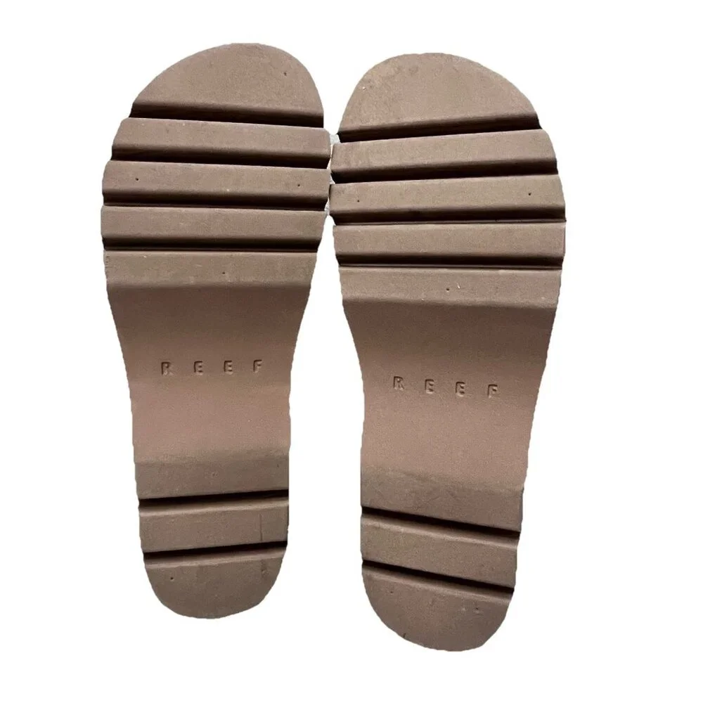 Reef Cushion Vista Hi Platform Sandal Women’s Size 8 Tan Casual Beach - Picture 8 of 9